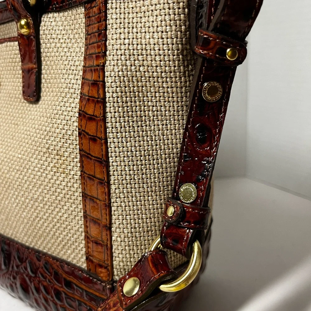 Brahmin Leather/Mesh satchel/shoulder Bag